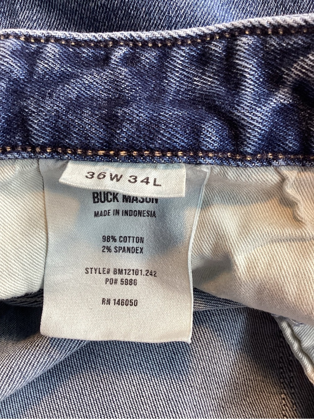 Buck Mason Maverick Slim Straight Blue Jeans - Picture 5 of 8